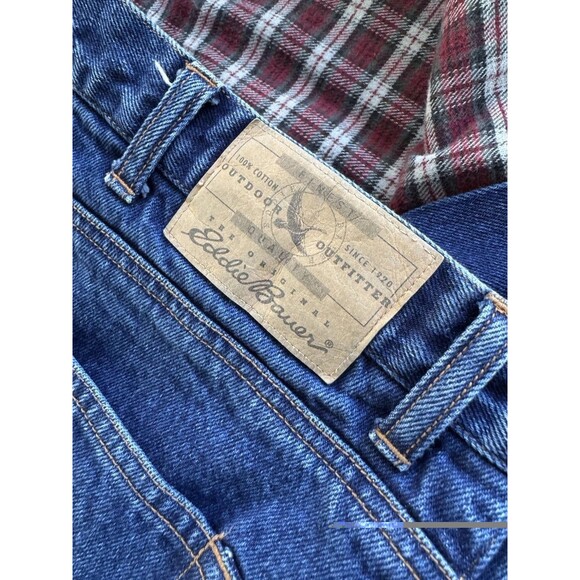 Eddie Bauer Jeans Flannel Lined Men’s Work Barn Casual Outdoor Cotton 40 X 32 - Picture 4 of 6